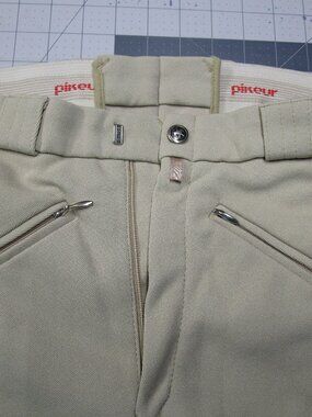 Men's Vintage Khaki Pikeur Breeches, knee patch, small
